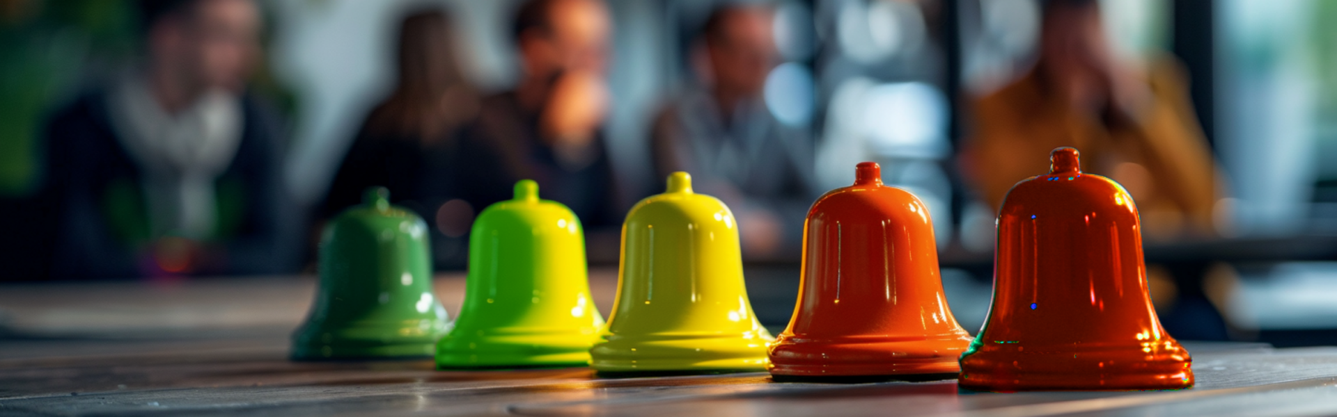 afbeelding alarmbellen - kleuren escalatieladder